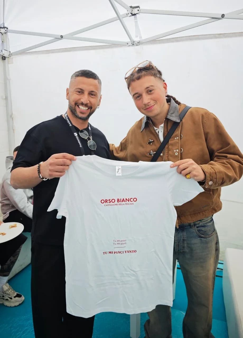 Carmine Marsella con la maglia Orso Bianco al Primo Maggio